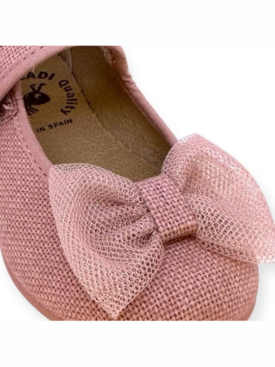 Kids Anatomic Ballerinas With Hoop & Loop Closure Pink