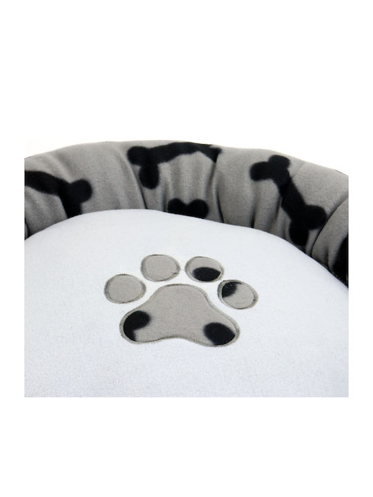 Animal Poof Dog Bed White 60x60cm
