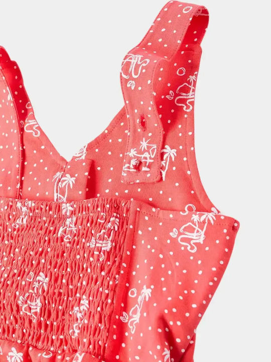 Kids Dungarees Coral