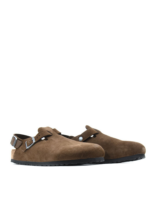 Leather Winter Women's Slippers Brown Regular Fit