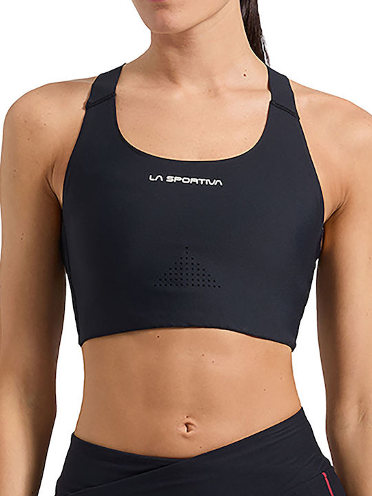 Damen Sport-BH Schwarz mit Futter & Abnehmbare Polsterung
