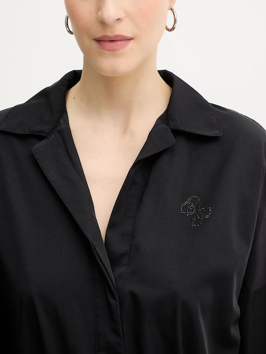 Guess Ls Carmela Body Women's Bodysuit Shirt Black
