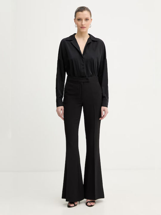 Guess Ls Carmela Body Women's Bodysuit Shirt Black