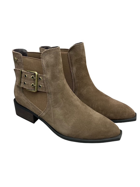 Suede Women's Ankle Boots Brown GY-08231-2-6