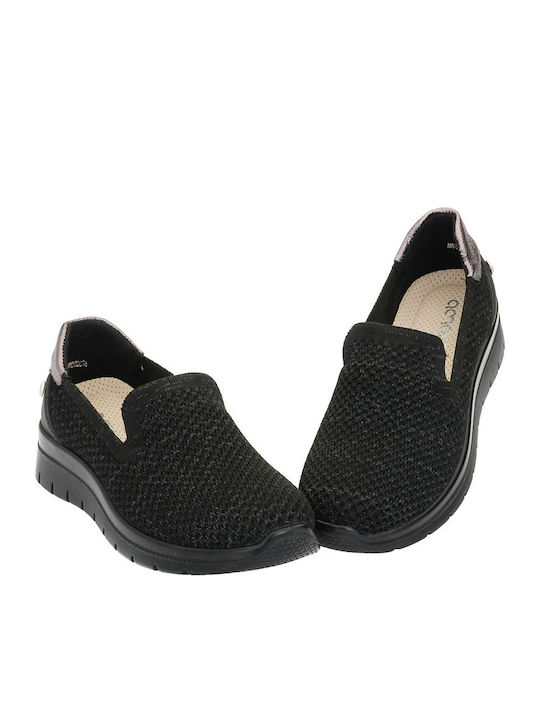 Anatomic Women's Canvas Black Slip-Ons
