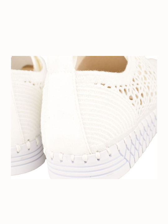 Ανατομικά Γυναικεία Slip-On Πάνινα Λευκά