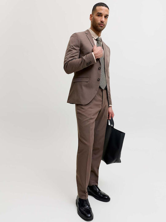 Men's Suit with Slim Fit Brown