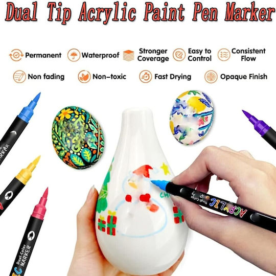 Acryl Marker 24 Farben Set 12Stücke