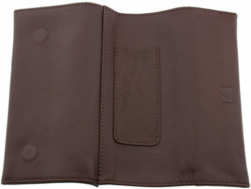 Lavor Leather Tobacco Pouch with Magnetic Closure 15.5x7.5cm Filter Tips Black