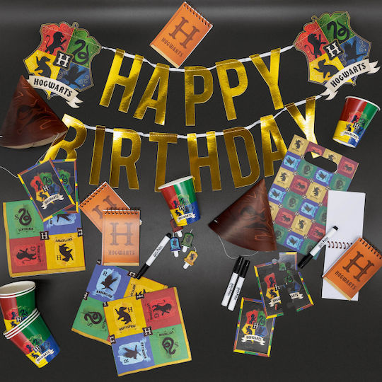 Paper Bag for Gift with Theme "Harry Potter" Multicolored 8pcs