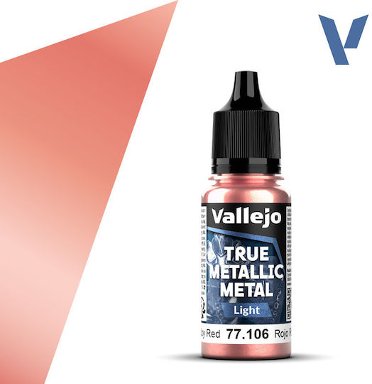 Acrylicos Vallejo Model Making Paint Ruby Red 18ml