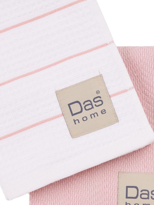 Das Home Hand Towel 0828 30x50cm 0828 Pink White 2 Pieces