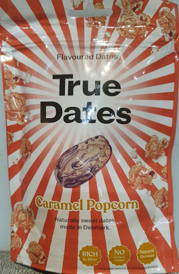 True Dates Φυσικοί Χουρμάδες Γεύση Caramel Popcorn Χωρίς Ζάχαρη 100gr True