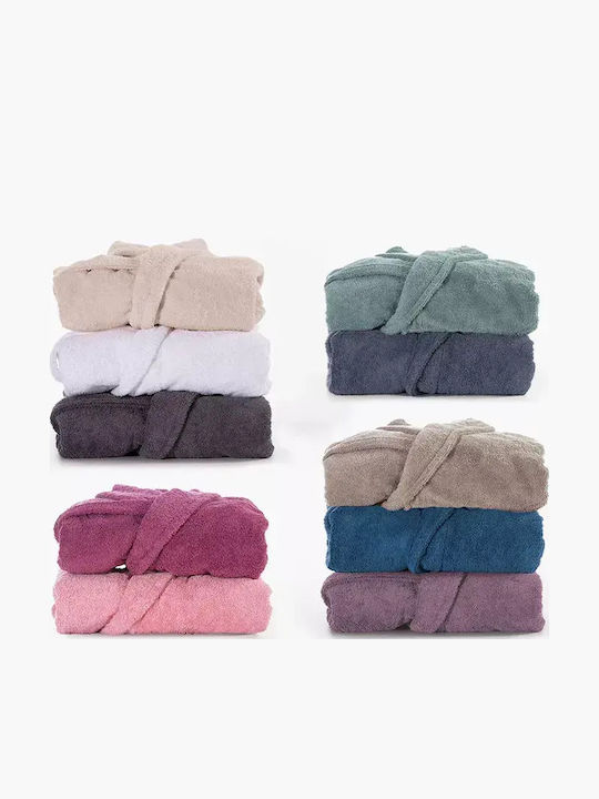 Nef-Nef Homeware Fresh Bathrobe with Collar Denim 420gr/m²