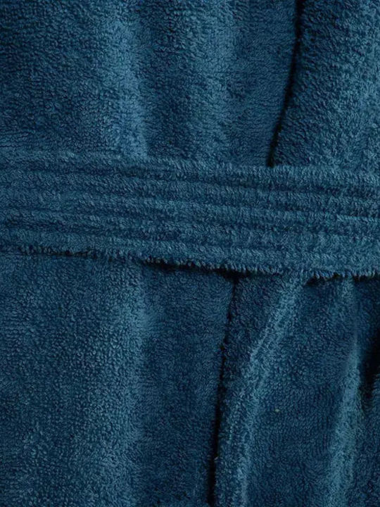 Nef-Nef Homeware Fresh Bathrobe with Collar Denim 420gr/m²