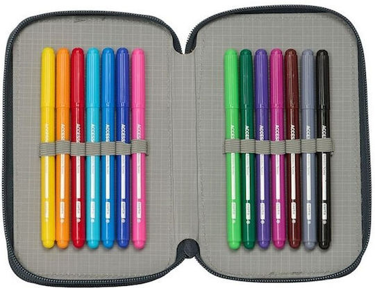 Case Pencil Case Filled 37 Pieces Multicolour