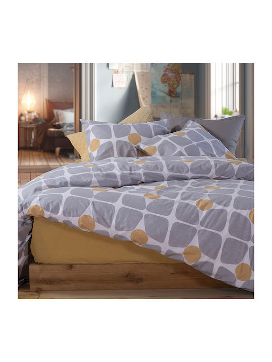 Nef-Nef Homeware Casual Coreo Yellow Σετ Σεντόνια Υπέρδιπλα 240x270εκ. 4 (4τμχ)