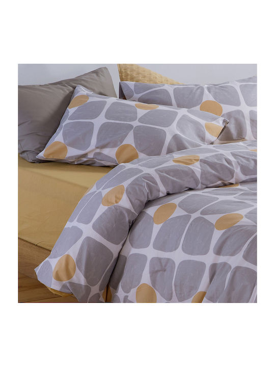 Nef-Nef Homeware Casual Coreo Yellow Σετ Σεντόνια Υπέρδιπλα 240x270εκ. 4 (4τμχ)