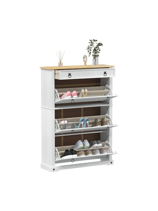 Shoe Organizer Made of Solid Wood 99x32x144.5cm