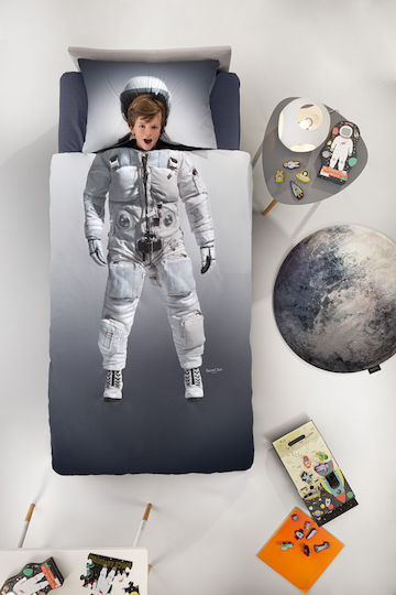 Saint Clair Bettwäsche-Set Einzel Baumwolle Space Grey 170x250cm 3Stück