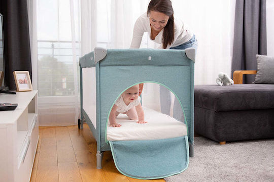 Caretero Basic Plus Loc de joacă cu Saltea Graphite 125x66cm