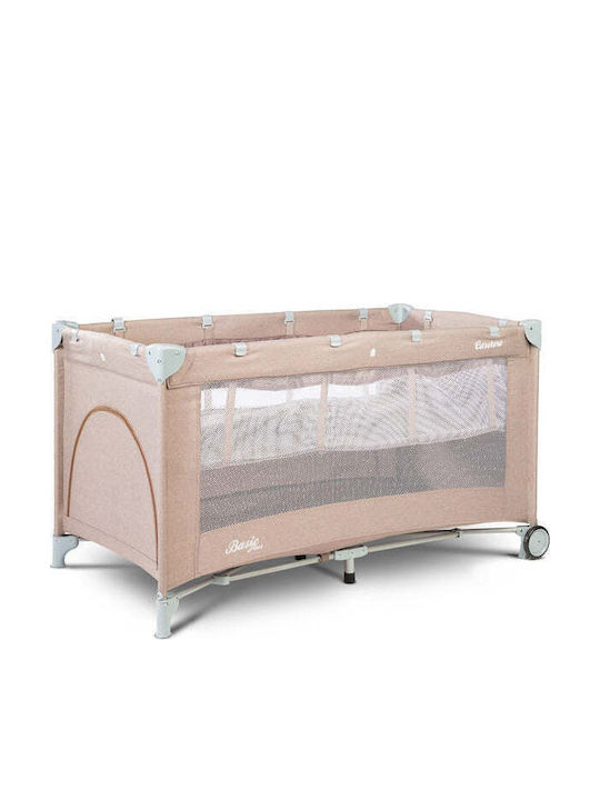 Caretero Basic Plus Кошара за игра с Матрак Graphite 125x66см