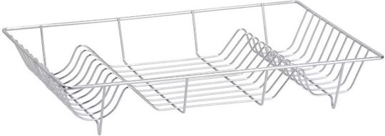 Zeller Στραγγιστήρι Γούρνας Μεταλλικό Ασημί 48x32x10cm