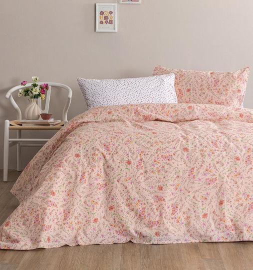 Palamaiki Fl6303 Set Fete de Pernă cu Plic de Acoperire Roz 52x72cm