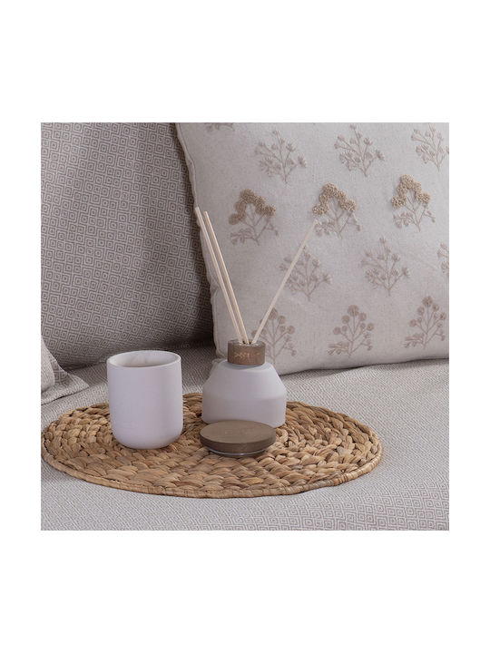 Nef-Nef Homeware Aromatisch Kerze Baumwolle Blume in Gefäß mit Parfüm Baumwolle 200gr