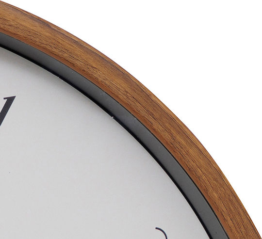 Atmosphera Wall Clock Wooden White Ø35cm