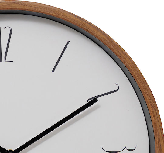 Atmosphera Wall Clock Wooden White Ø35cm