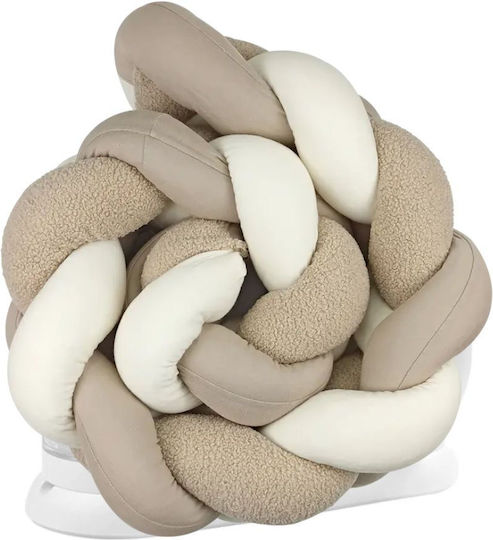 Baby Star Crib Bumpers Braided Inside Mocha-white 19x200cm