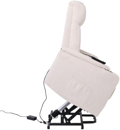 Relax Massage Armchair with Footstool Beige E9735,1 77x94x109cm