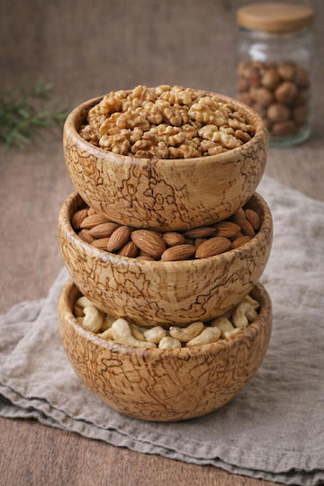 Wooden Art Ξύλινη Σαλατιέρα Μπολ Ξύλο Οξιάς 24cm 0107