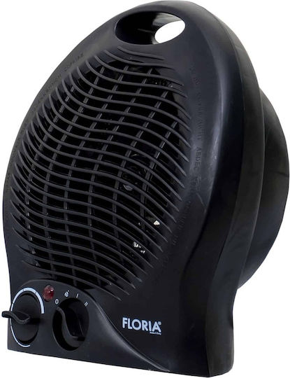 Zilan Aerotermă de Cameră de Podea Neagră 2000W