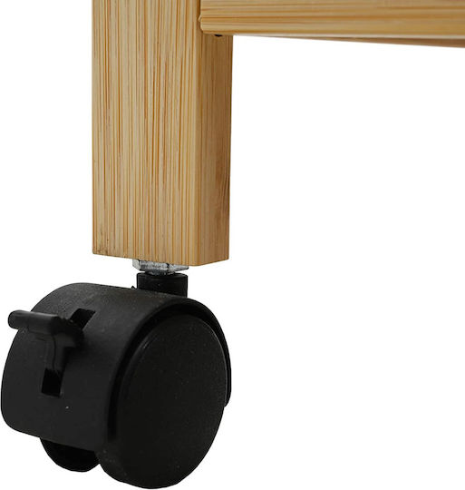 vidaXL Wooden Kitchen Trolley 3 Tiers Brown 60x18x97cm
