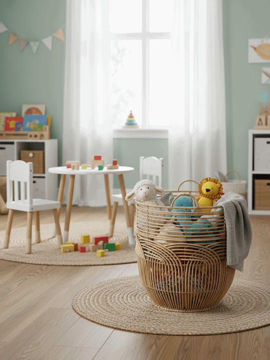 Polihome Set of Decorative Baskets Straw 35x35cm 2pcs