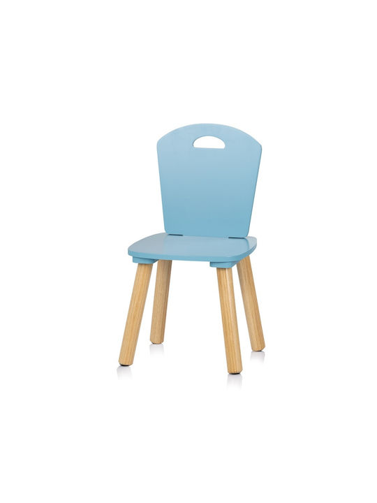 Kids Table Set with Chairs for Painting Made of Light Blue Wood Chipolino