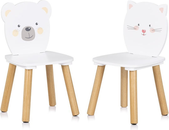 Kids Table for Painting made of Wood White Chipolino