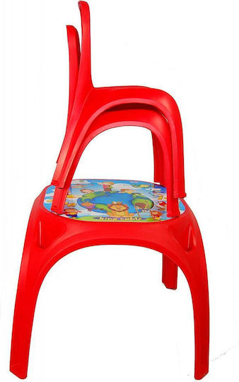 Table King Set Mese Pentru Copii Cu Scaune Din Plastic Roșii Pilsan