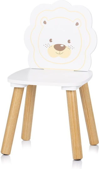 Set Mese Pentru Copii cu Scaune din Lemn Alb Chipolino