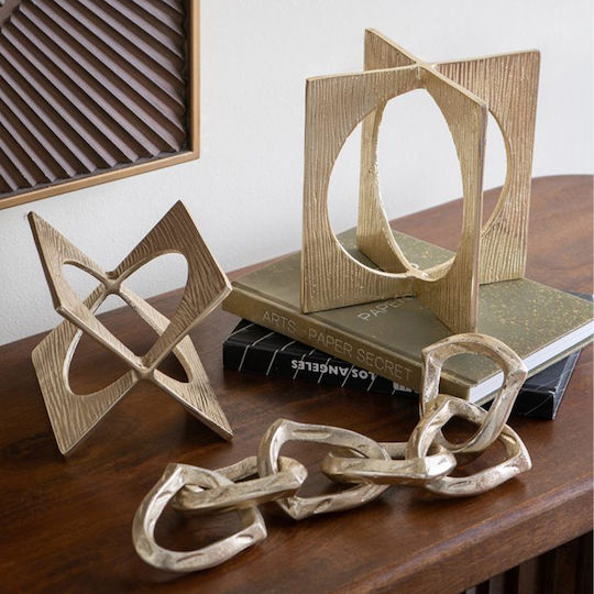 Artekko Noble Gold Metallic Tabletop Decor 20x20x20 Cm