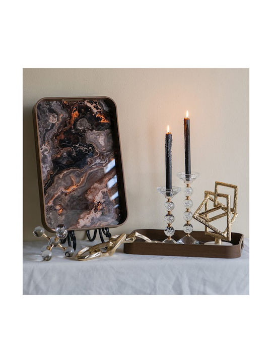 Artekko Noble Gold Metallic Tabletop Decor 20.3x17.8x25.4 Cm