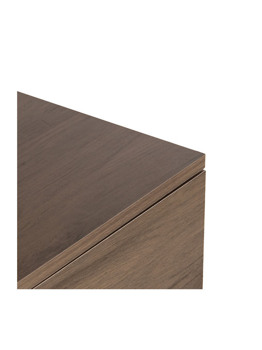 Wooden Bedroom Chest of Drawers with 4 Drawers Dark Olive 80x40x83cm