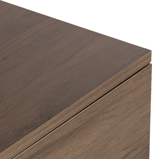 Wooden Bedroom Chest of Drawers with 4 Drawers Dark Olive 80x40x83cm