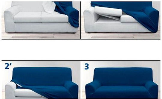 Mc Decor Brick Elastische Abdeckung für Dreisitziges Sofa Physical 240x70cm 1Stück MCL.EL.BRICK.TR-FYSTIKI