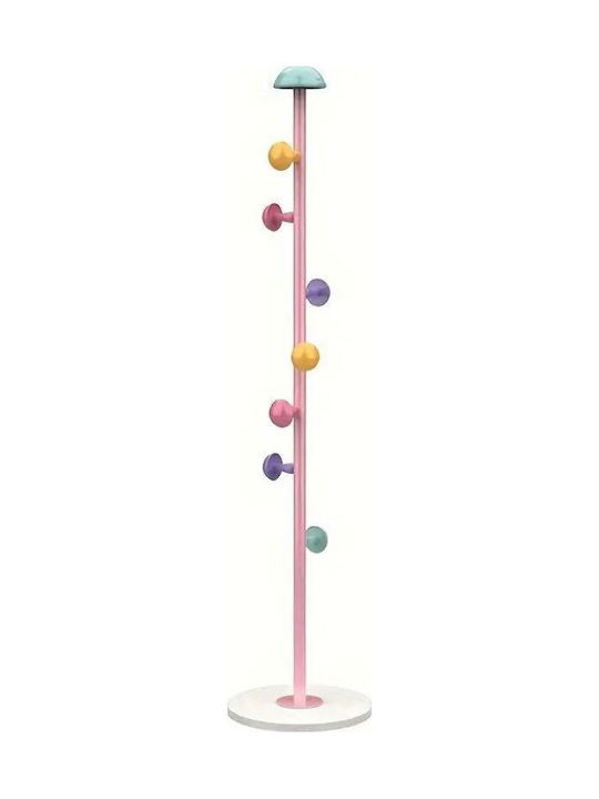 Colorful Mushroom Children's Coat Rack 30x170cm Vc2820 Pink