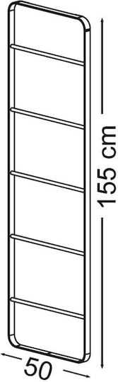 Geesa Επιτοίχια με Βίδες ​50x155cm Μαύρη