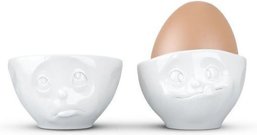 Eierbecher aus Porzellan Weiß 100ml 2 Stück
