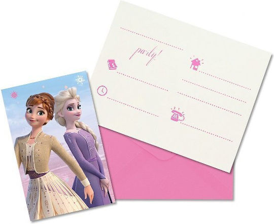 Procos Invitations Frozen Frozen 2 Wind Spirit 6pcs 94057Party Invitations